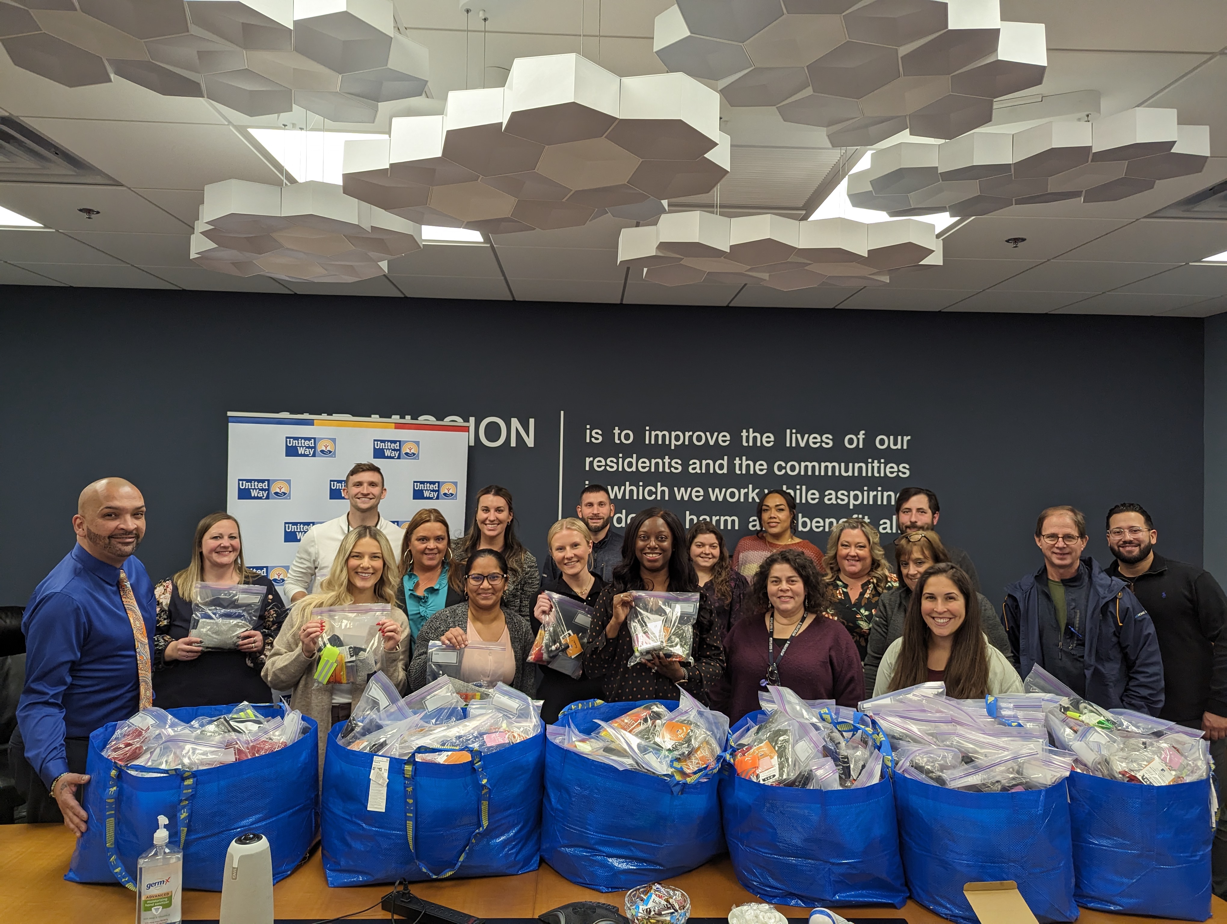 Home Leasing team kicked off their 2023 annual campaign by creating 300 warm weather kits for our partner Trillium Health